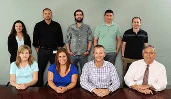 Image: The team using MRI and imaging mass spectrometry to visualize the inflammatory response includes (bottom row, from left) Lisa Manier, Erin Seeley, PhD, Eric Skaar, PhD, and Richard Caprioli, PhD, (top row, from left) Kristie Rose, Neal Hammer, Josh Nicklay, Kevin Wilson, MESc, and Daniel Colvin, PhD (Photo courtesy of Joe Howell). Image: The team using MRI and imaging mass spectrometry to visualize the inflammatory response includes (bottom row, from left) Lisa Manier, Erin Seeley, PhD, Eric Skaar, PhD, and Richard Caprioli, PhD, (top row, from left) Kristie Rose, Neal Hammer, Josh Nicklay, Kevin Wilson, MESc, and Daniel Colvin, PhD (Photo courtesy of Joe Howell).